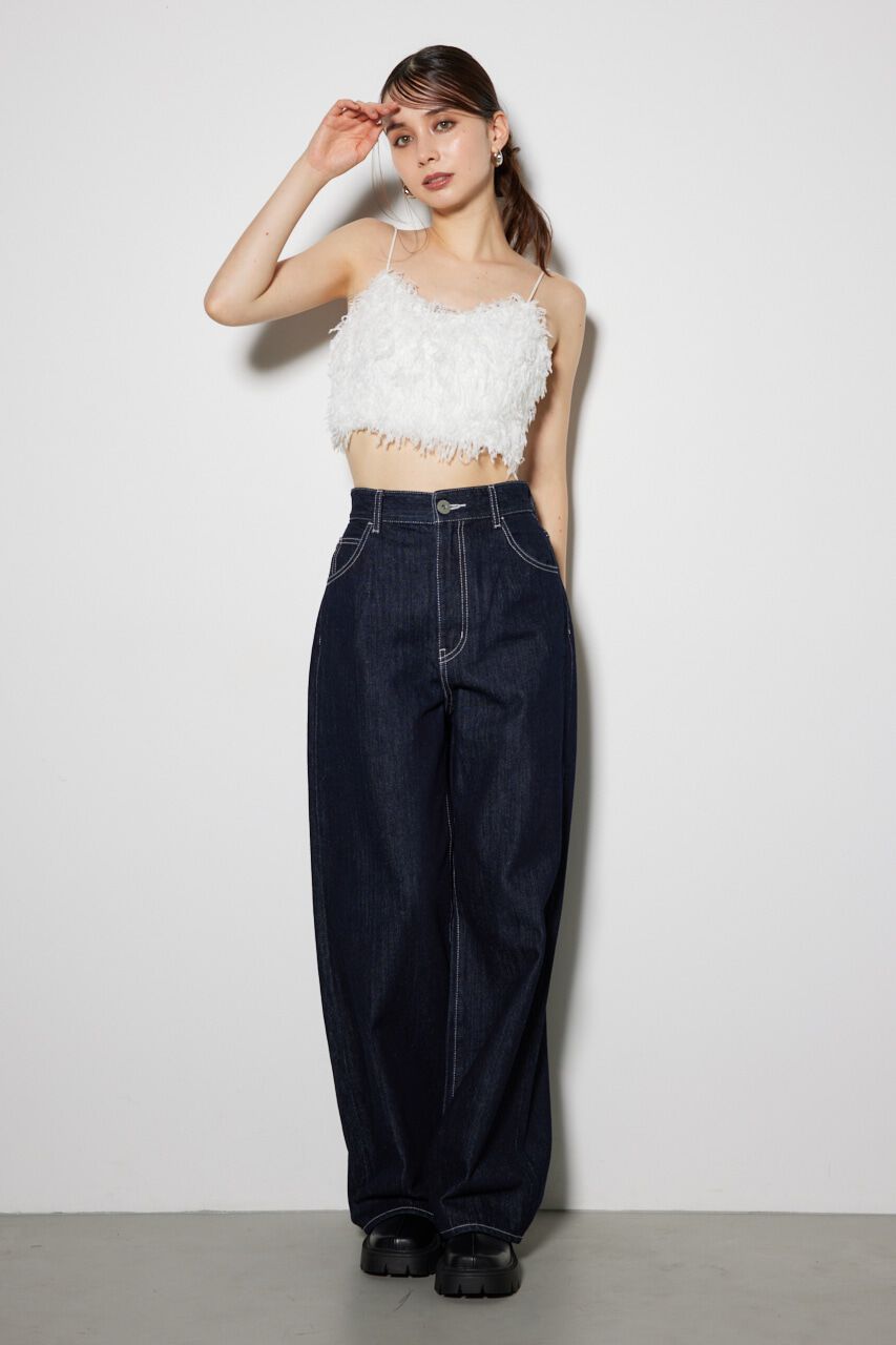 rienda「フェイクフェザービスチェ」|キャミソール|