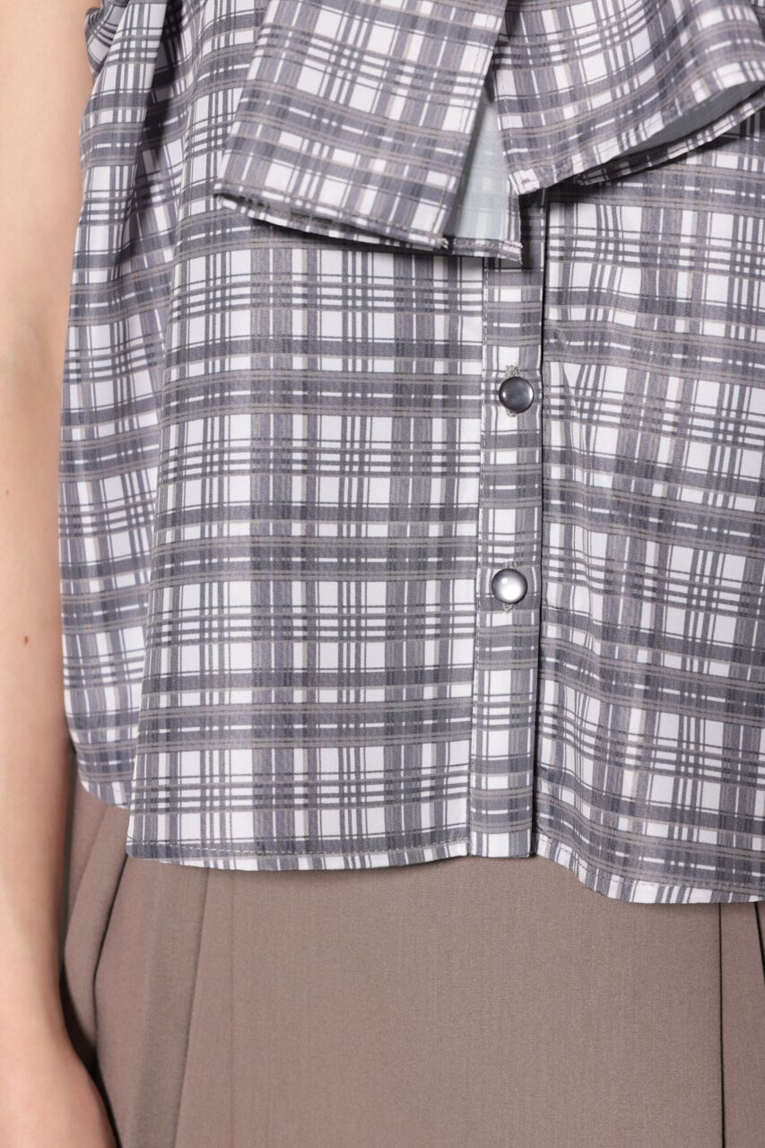 rienda「スカーフ付きバルーンフリルブラウス」|シャツ・ブラウス|