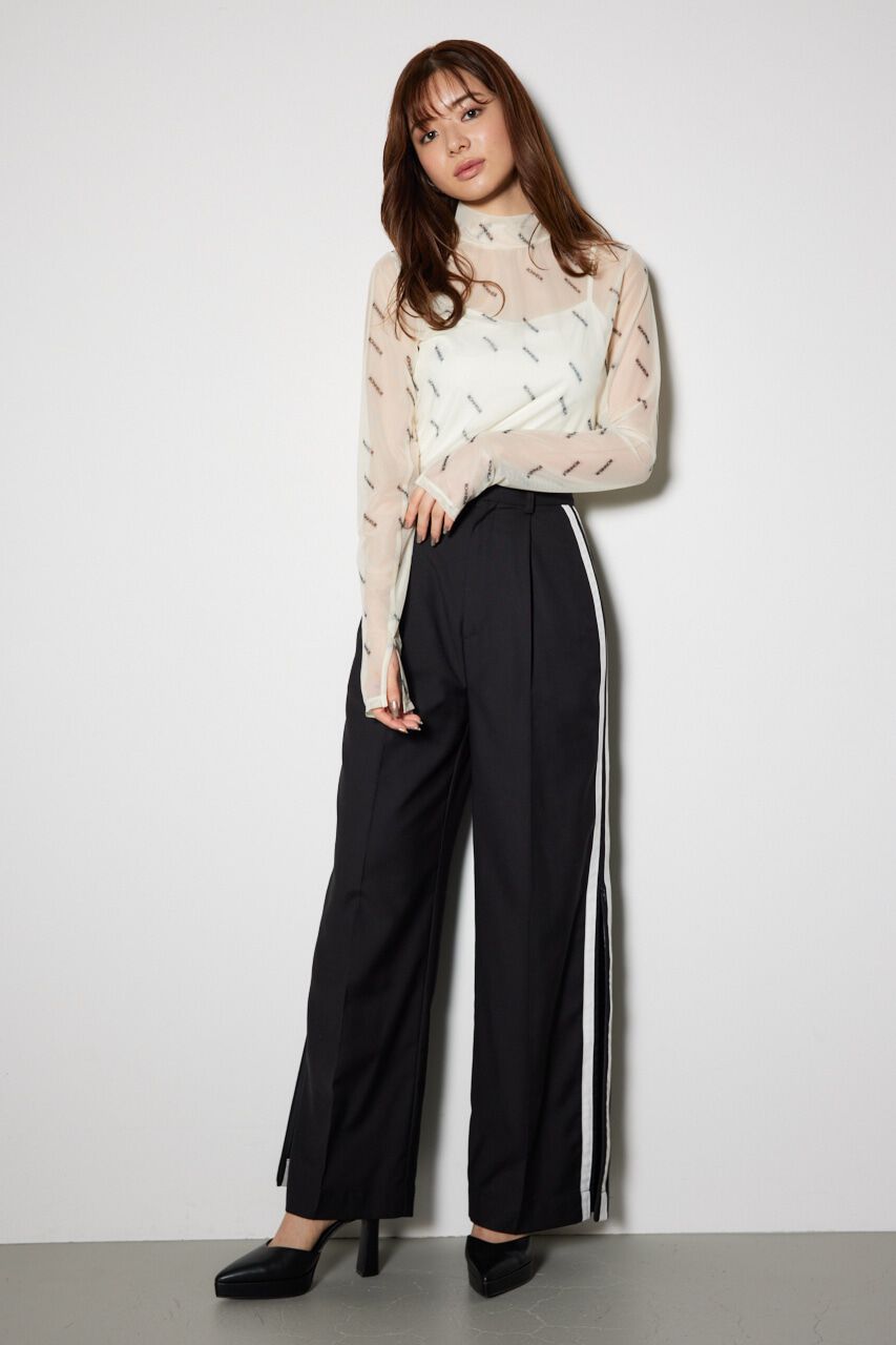 rienda「スラッシュロゴシアートップス」|Tシャツ・カットソー|