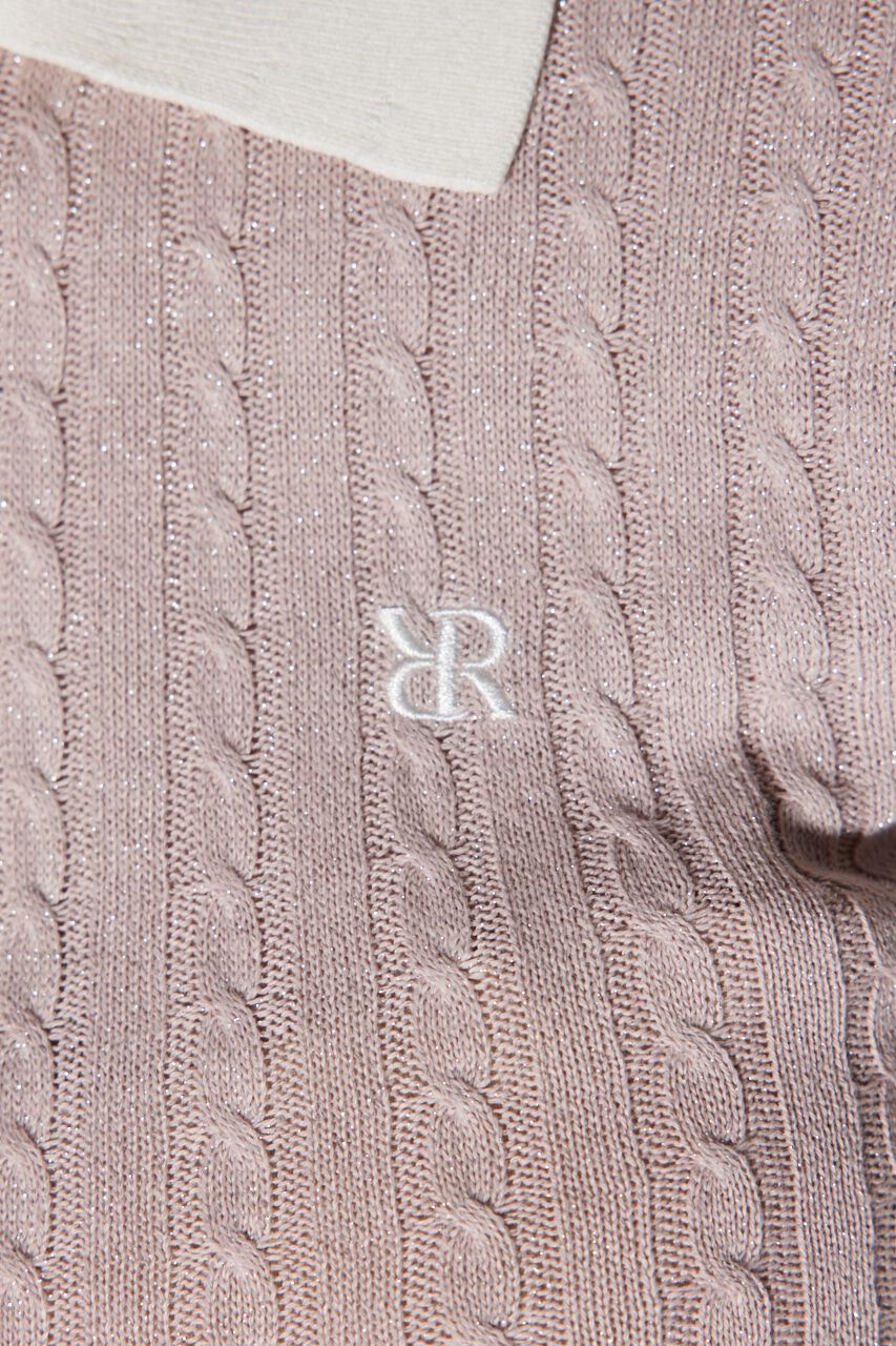 rienda「コンパクトラメニットトップス」|ニット・セーター|