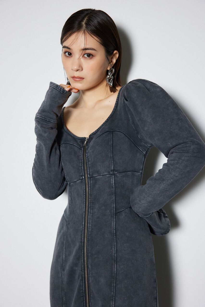 rienda「デニム風CUTタイトワンピース」|ワンピース|