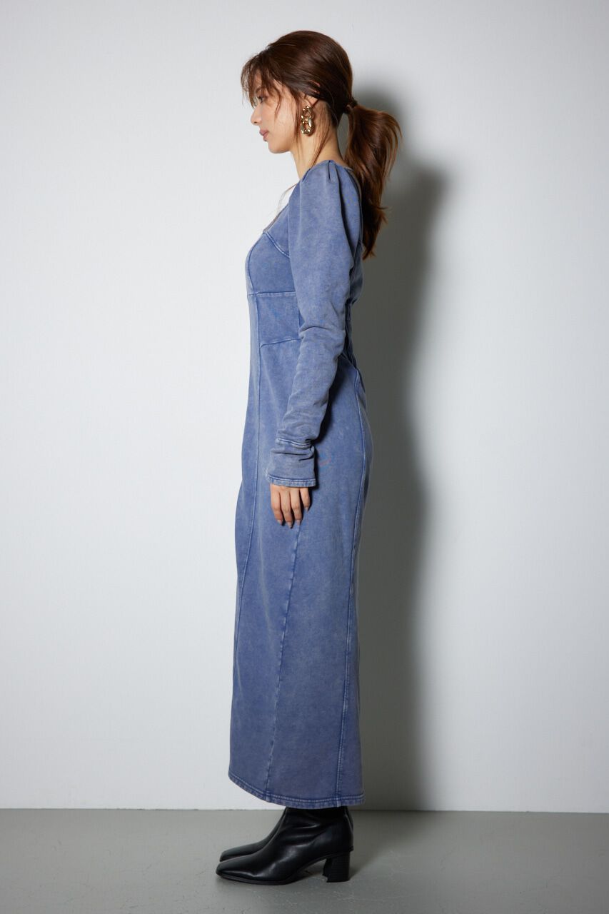 rienda「デニム風CUTタイトワンピース」|ワンピース|