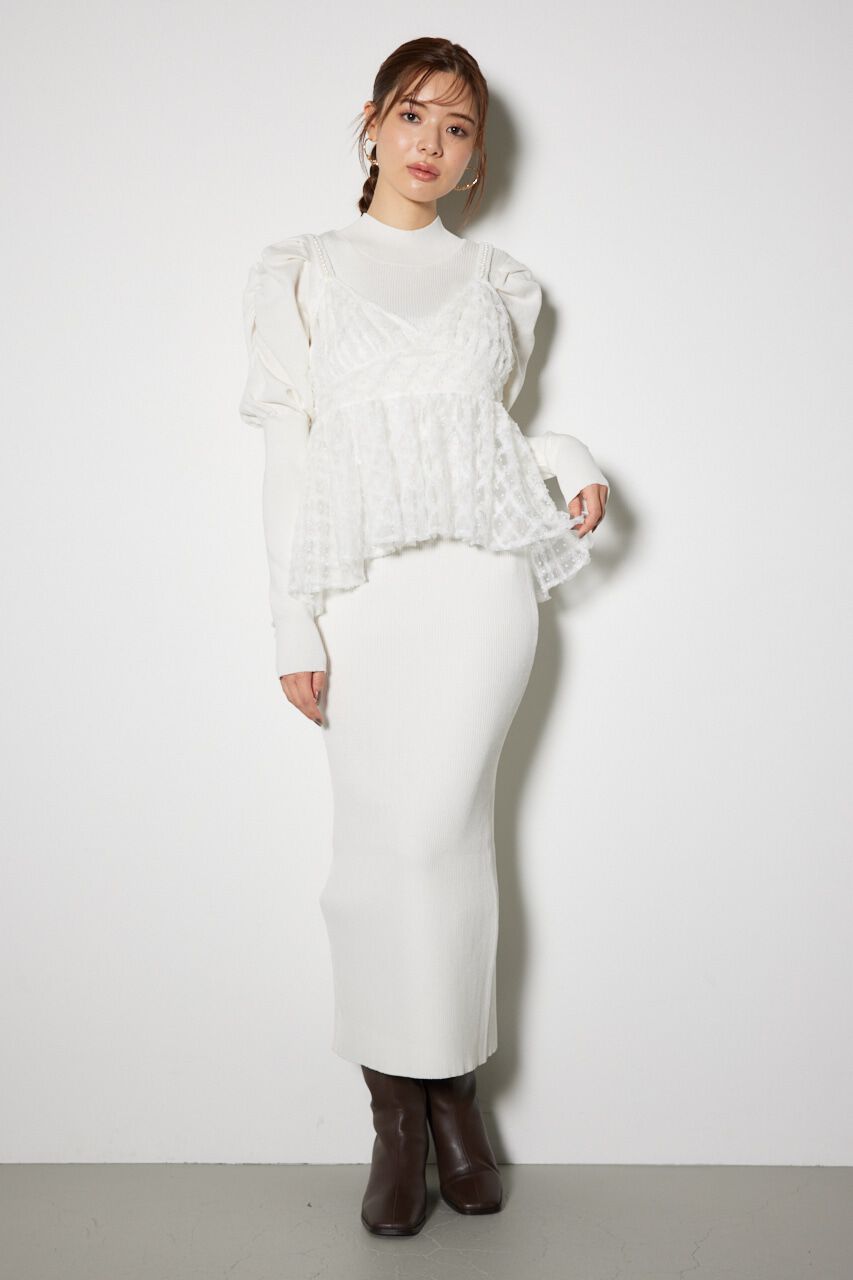 rienda「ビスチェセットニットワンピース」|ワンピース|WHT