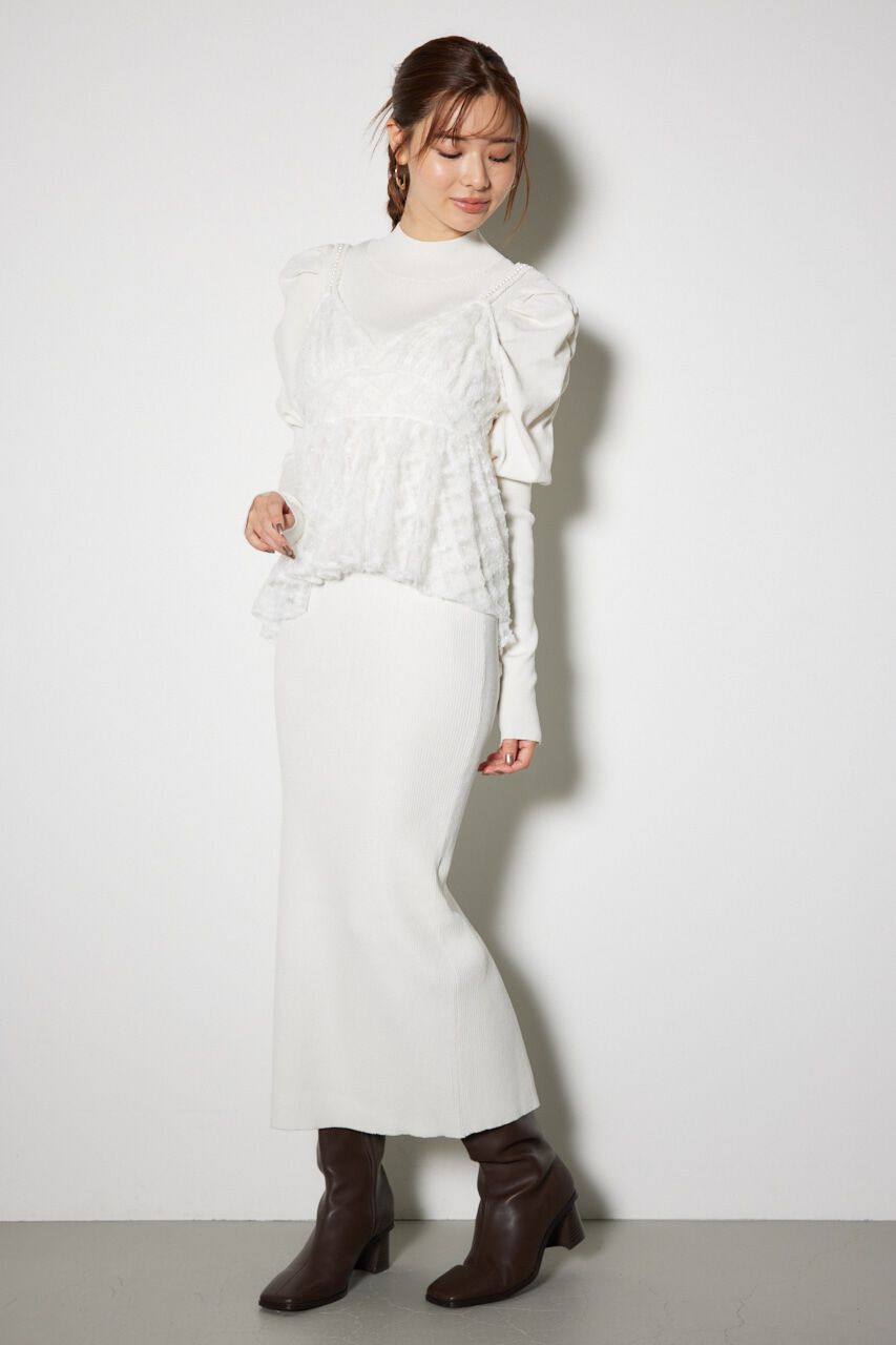 rienda「ビスチェセットニットワンピース」|ワンピース|