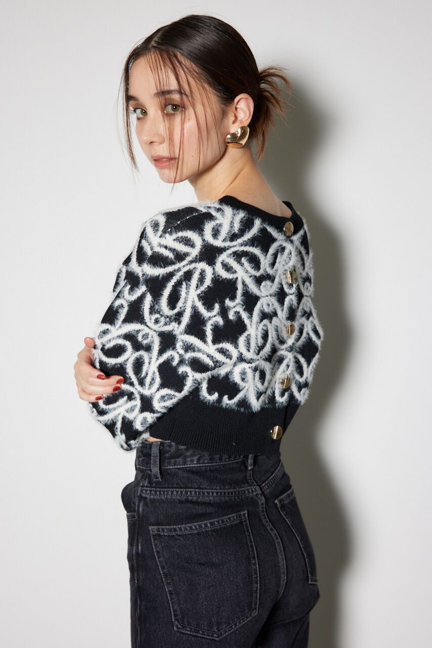 rienda「2WAY Rロゴニットトップス」|ニット・セーター|