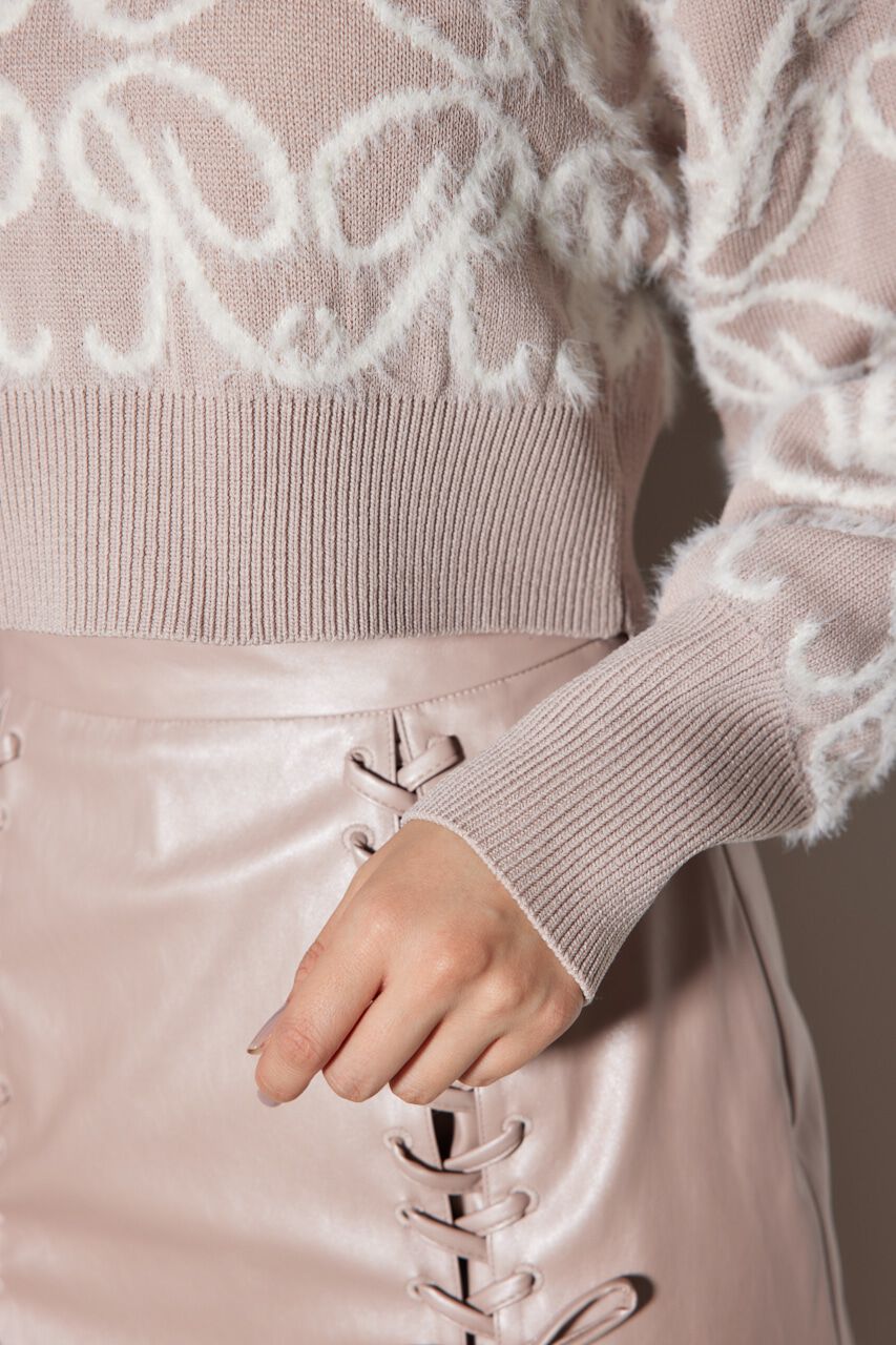 rienda「2WAY Rロゴニットトップス」|ニット・セーター|