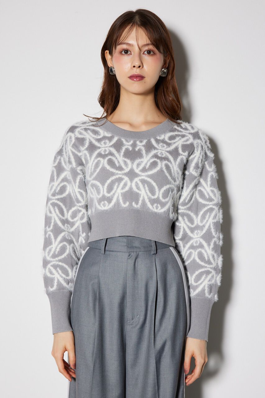 rienda「2WAY Rロゴニットトップス」|ニット・セーター|