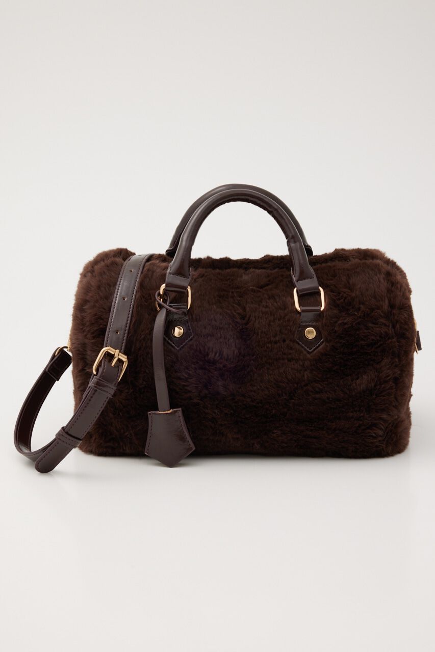 rienda「フェイクファーボストンバッグ」|その他|BRN