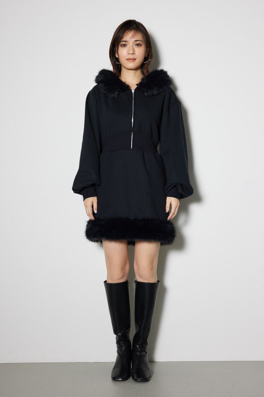 rienda「フェイクファースウェットミニワンピース」|ワンピース|