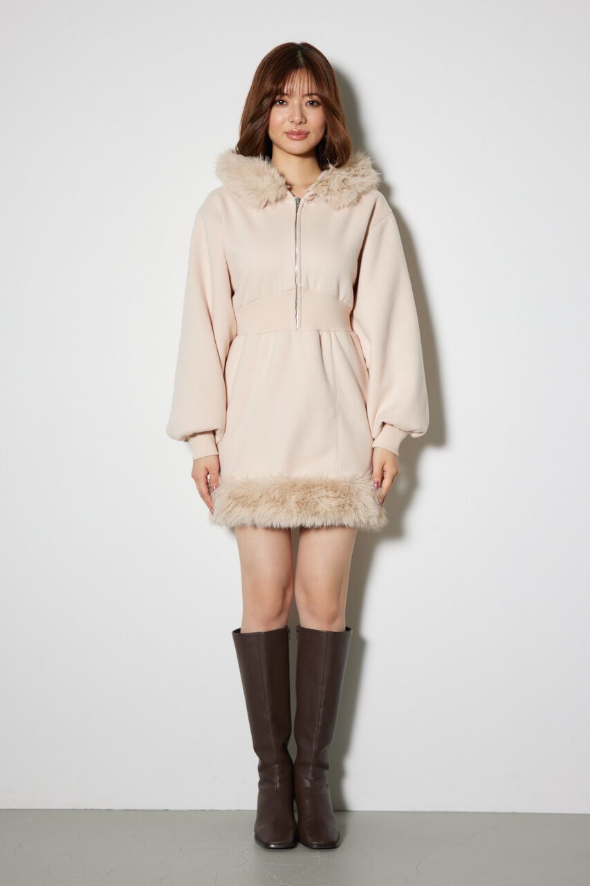 rienda「フェイクファースウェットミニワンピース」|ワンピース|