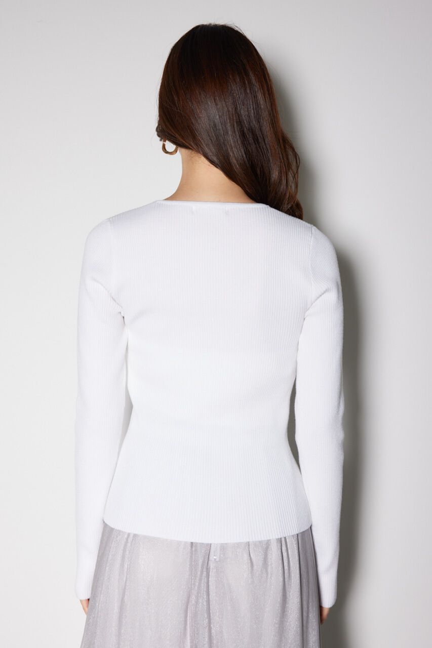 rienda「ボレロネックウォッシャブル ニットトップス」|ニット・セーター|