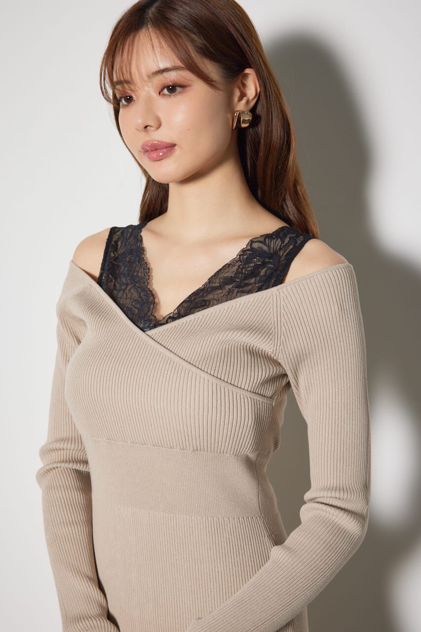 rienda「レースドッキングワンピース」|ワンピース|