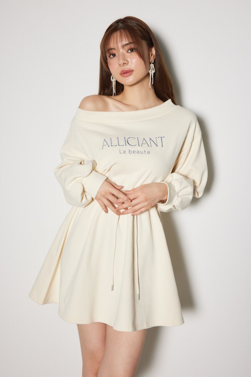 rienda「オフショルダースウェットミニフレアワンピース」|ワンピース|