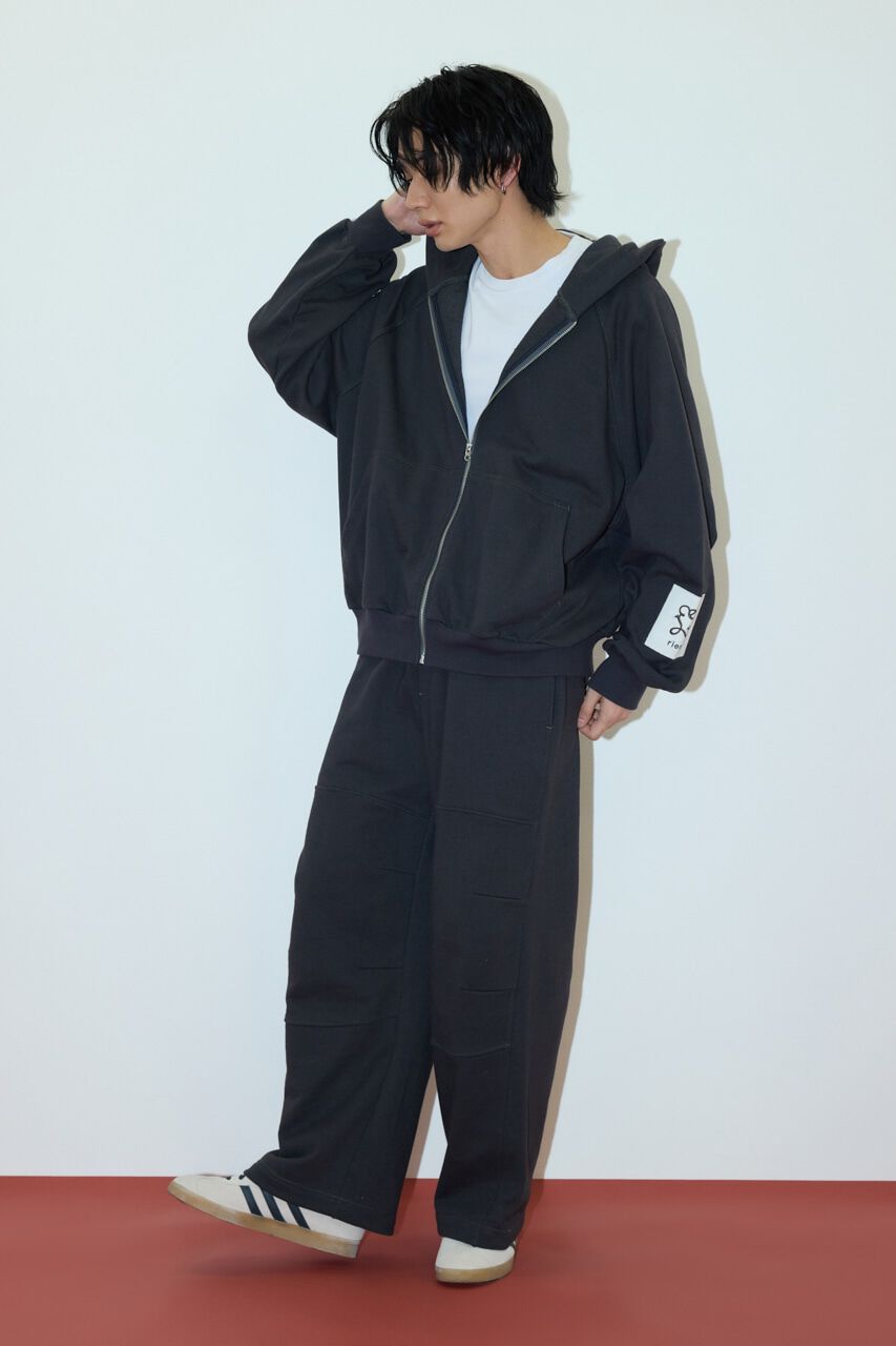 rienda「Rパッチ付きユニセックススウェットトップス」|Tシャツ・カットソー|