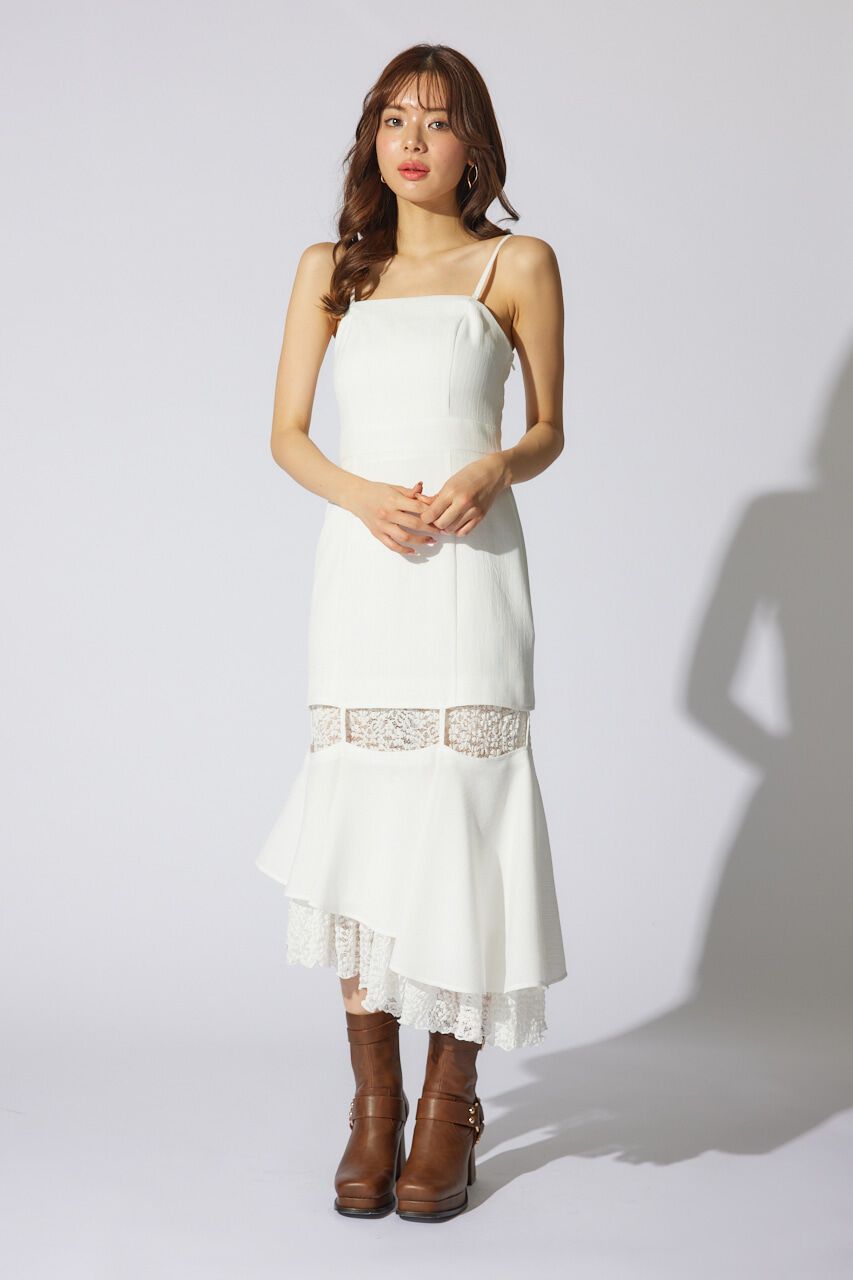 rienda「オフショルレースコンビマーメイドワンピース」|ワンピース|