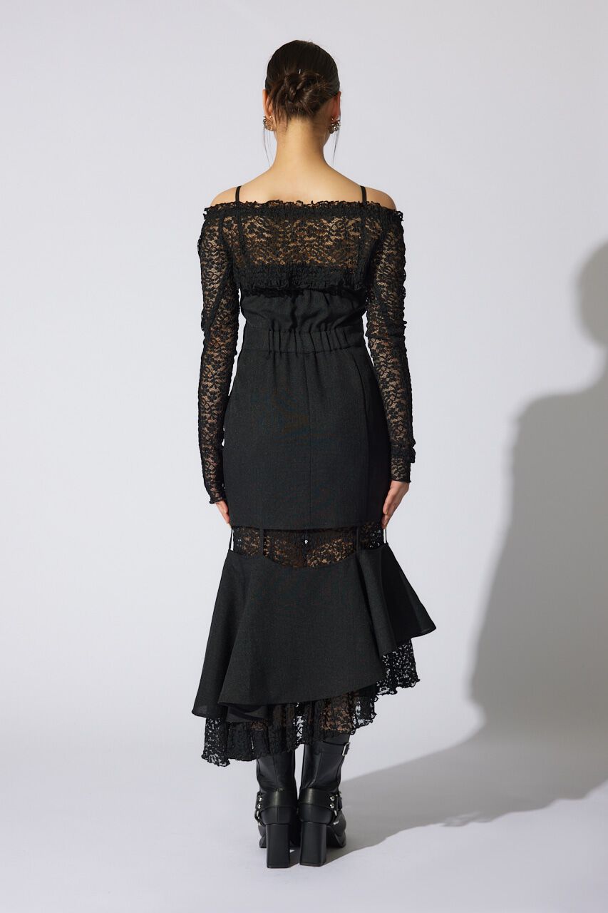 rienda「オフショルレースコンビマーメイドワンピース」|ワンピース|