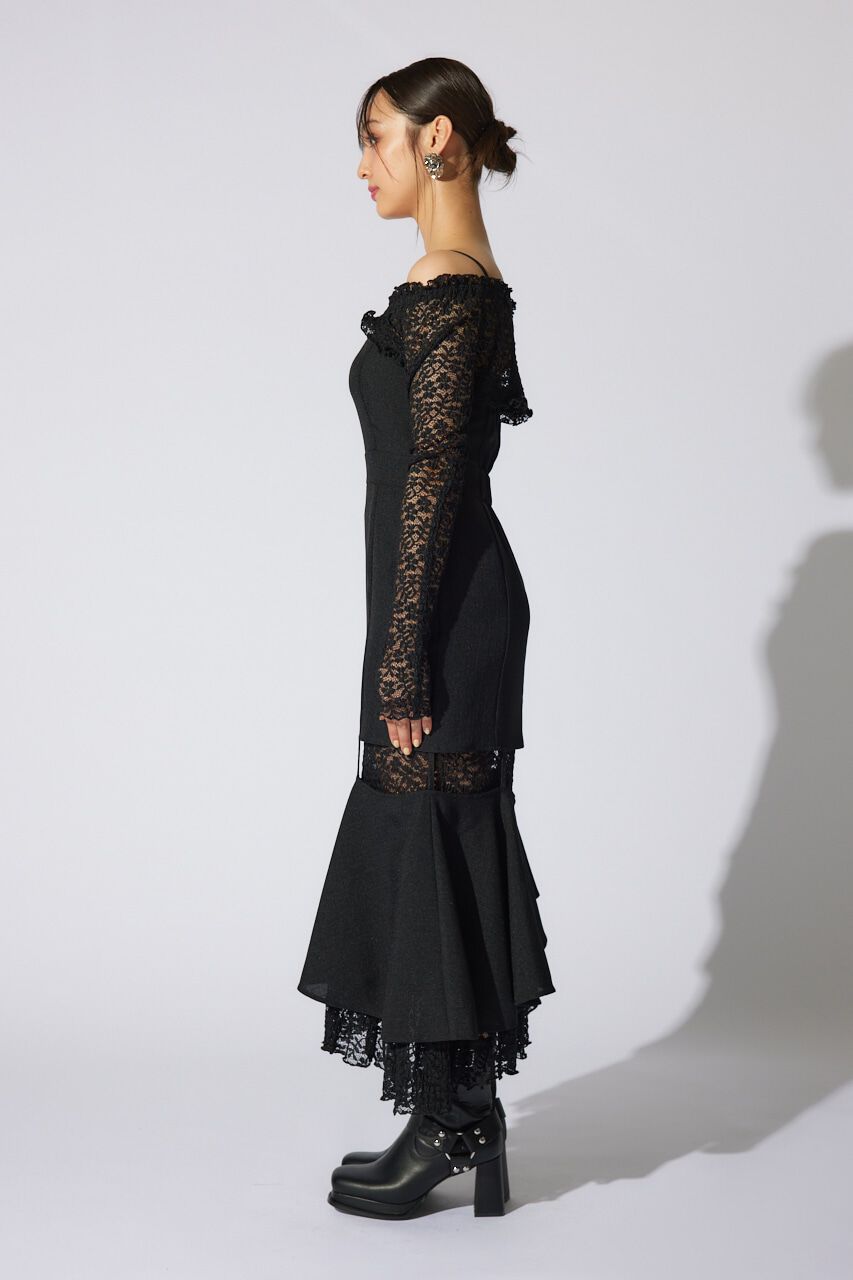 rienda「オフショルレースコンビマーメイドワンピース」|ワンピース|