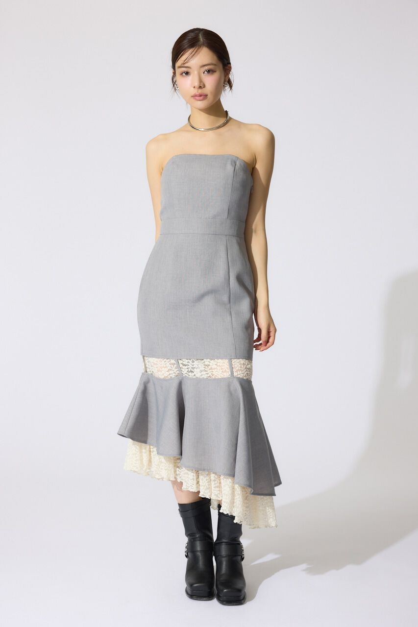 rienda「オフショルレースコンビマーメイドワンピース」|ワンピース|