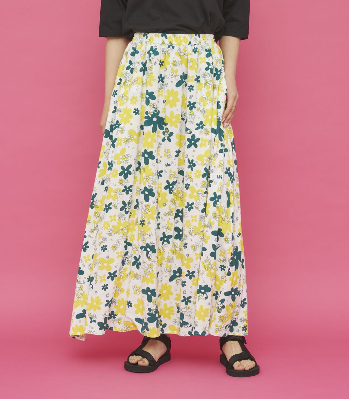 RODEO CROWNS「0528 MATT FLOWER スカート」|スカート|柄WHT5