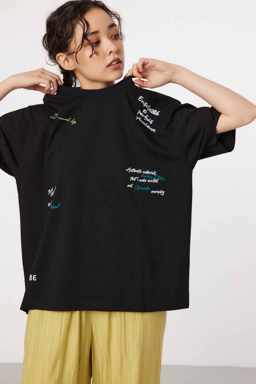 RODEO CROWNS「message Tシャツ」|Tシャツ・カットソー|BLK