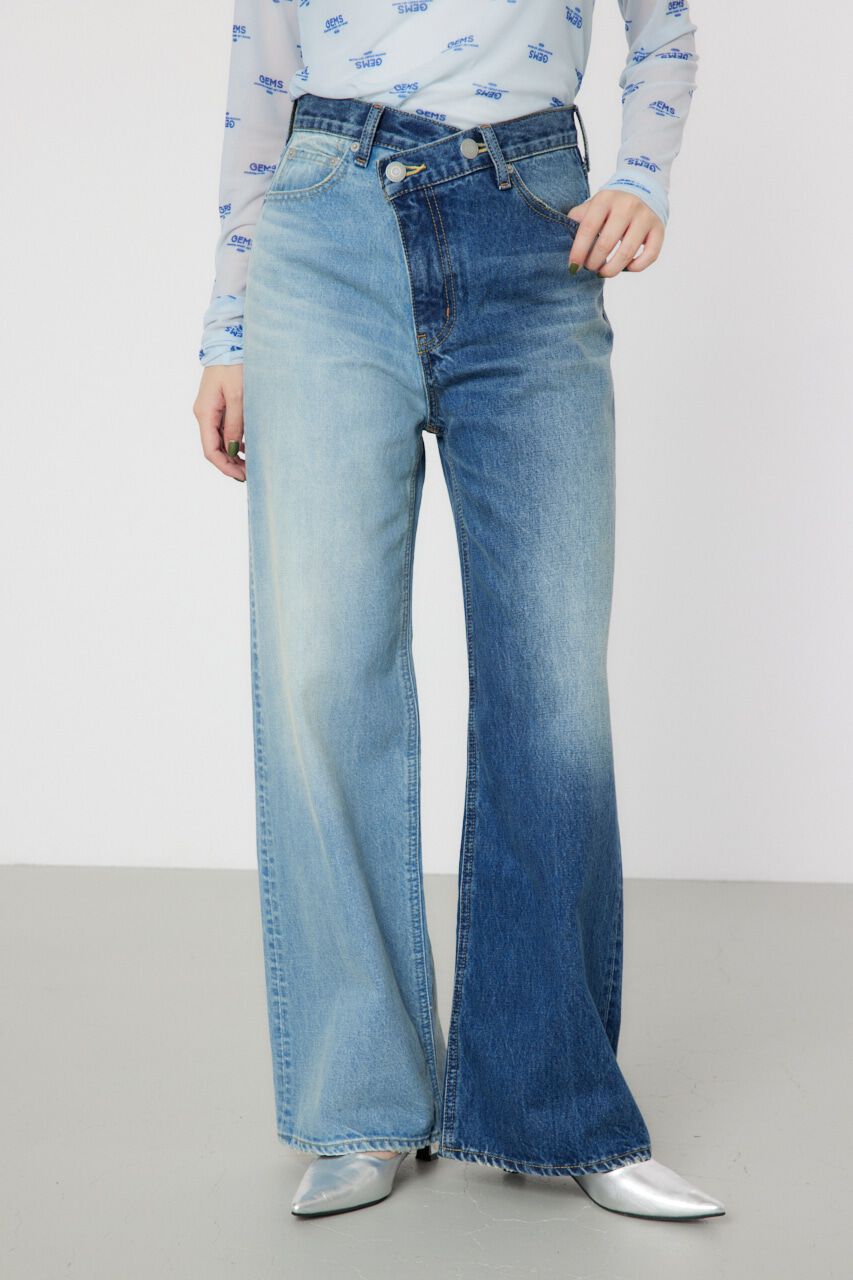 RODEO CROWNS「アシンメトリーDENIM PT」|デニム|
