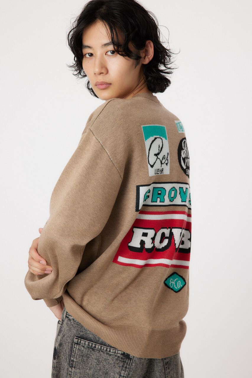 RODEO CROWNS「メンズSIGNSダブルジャガードニットトップス」|ニット・セーター|