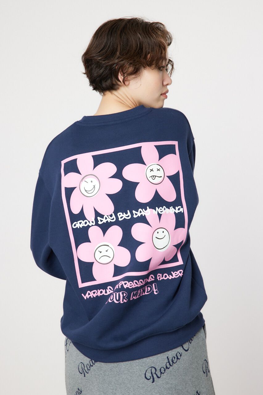 RODEO CROWNS「FOUR FLOWER スウェット」|パーカー|L/NVY1