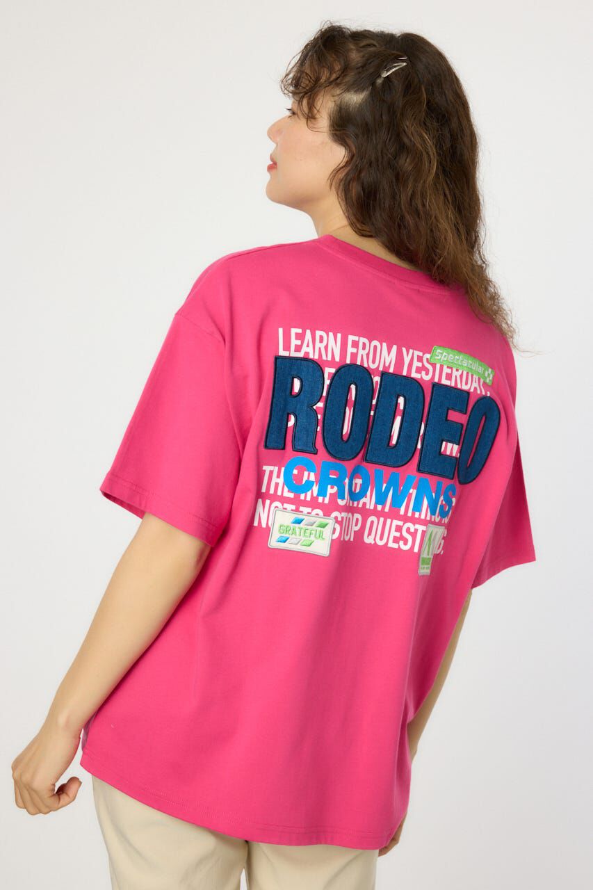 RODEO CROWNS「Overlap デニムアップリケTシャツ」|Tシャツ・カットソー|