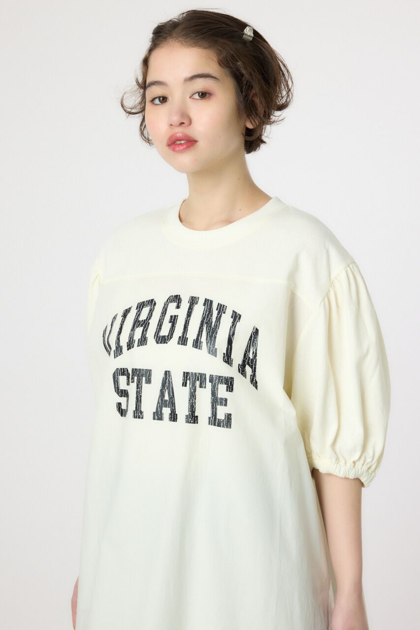 RODEO CROWNS「カレッジ 切替 パフスリーヴ ワンピース」|ワンピース|