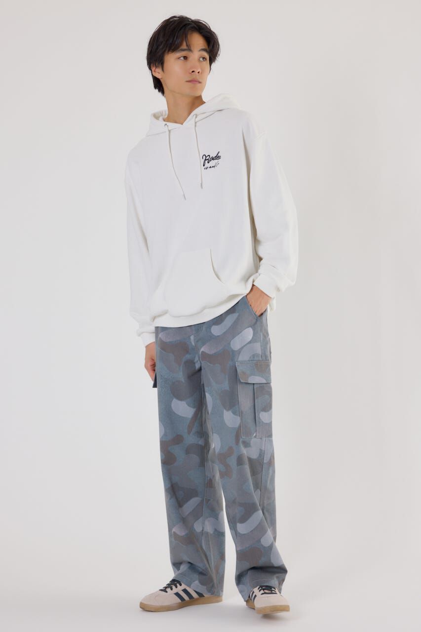 RODEO CROWNS「メンズロゴデニムパッチフーディー」|パーカー|