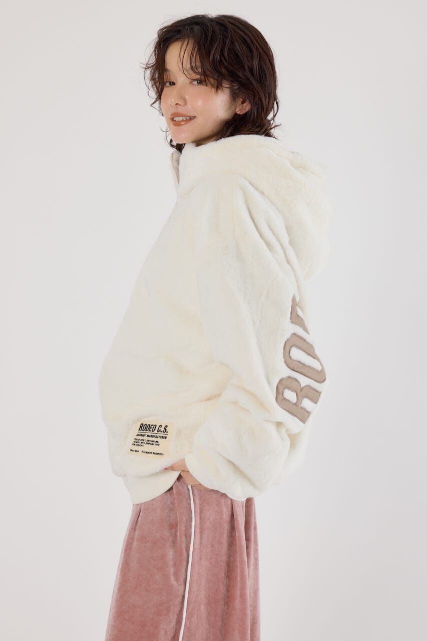 RODEO CROWNS「ロゴパッチエコファーブルゾン」|ブルゾン・スタジャン|