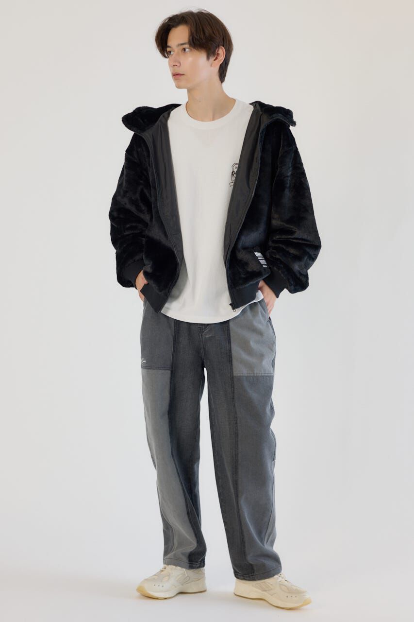 RODEO CROWNS「ロゴパッチエコファーブルゾン」|ブルゾン・スタジャン|