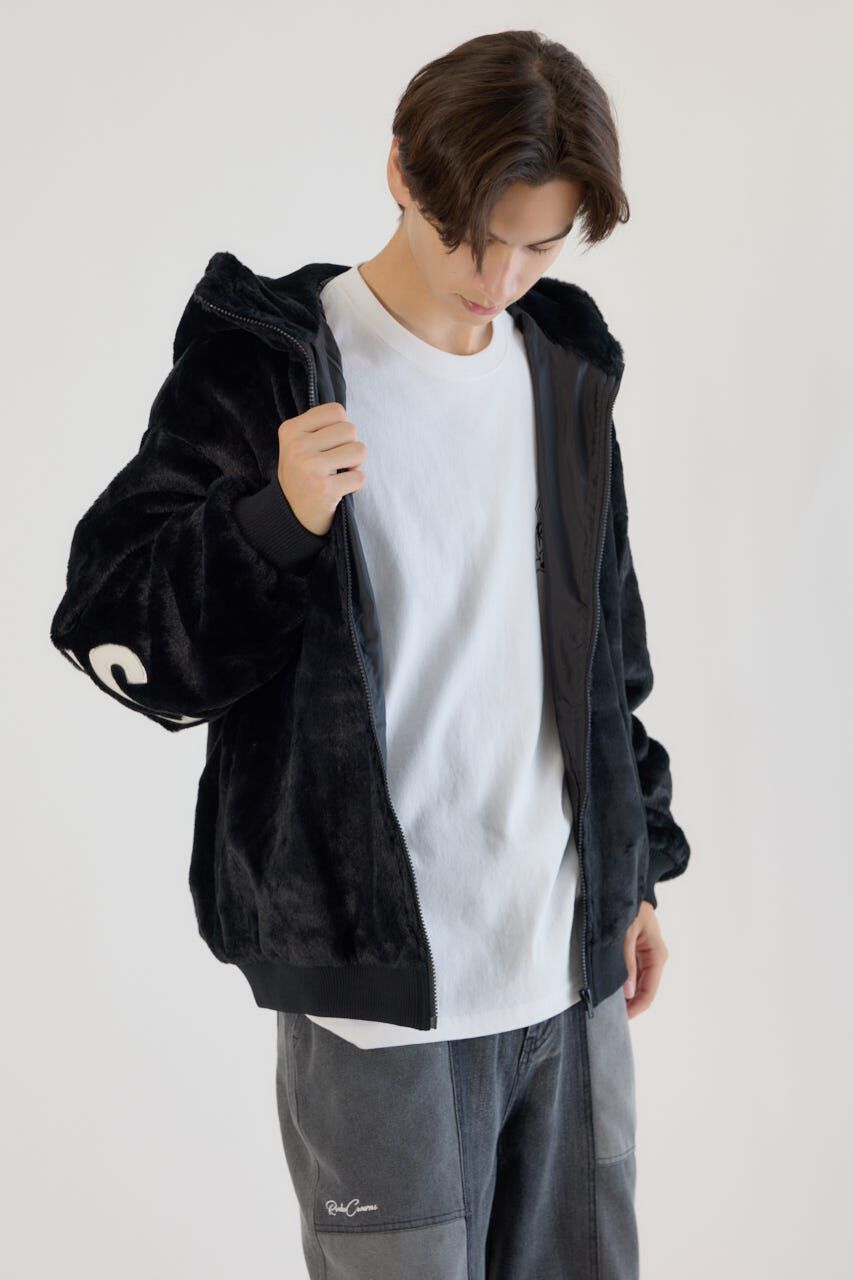 RODEO CROWNS「ロゴパッチエコファーブルゾン」|ブルゾン・スタジャン|