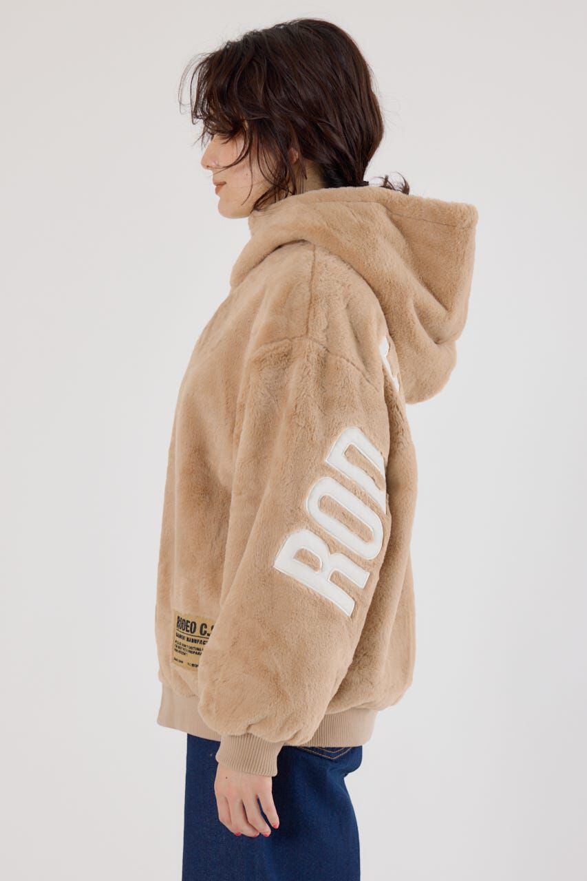 RODEO CROWNS「ロゴパッチエコファーブルゾン」|ブルゾン・スタジャン|