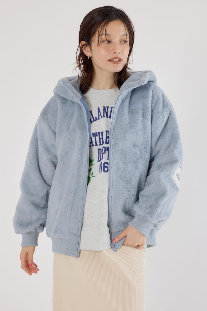 RODEO CROWNS「ロゴパッチエコファーブルゾン」|ブルゾン・スタジャン|