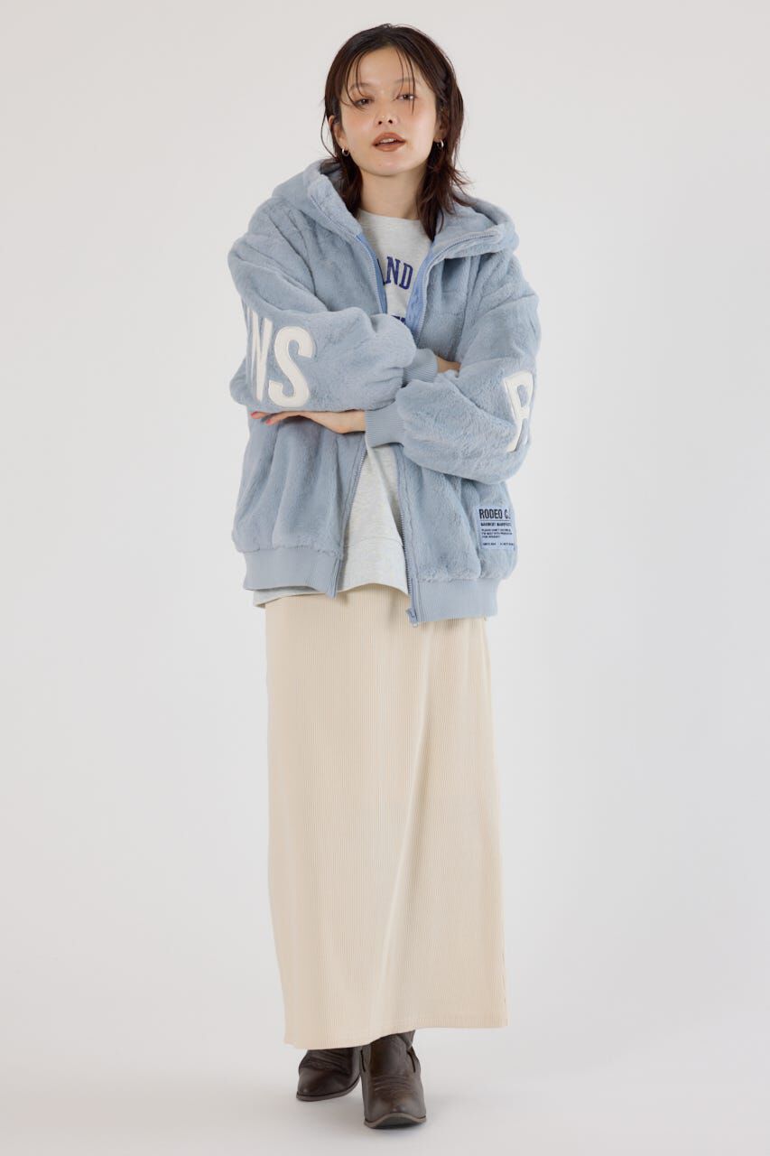 RODEO CROWNS「ロゴパッチエコファーブルゾン」|ブルゾン・スタジャン|