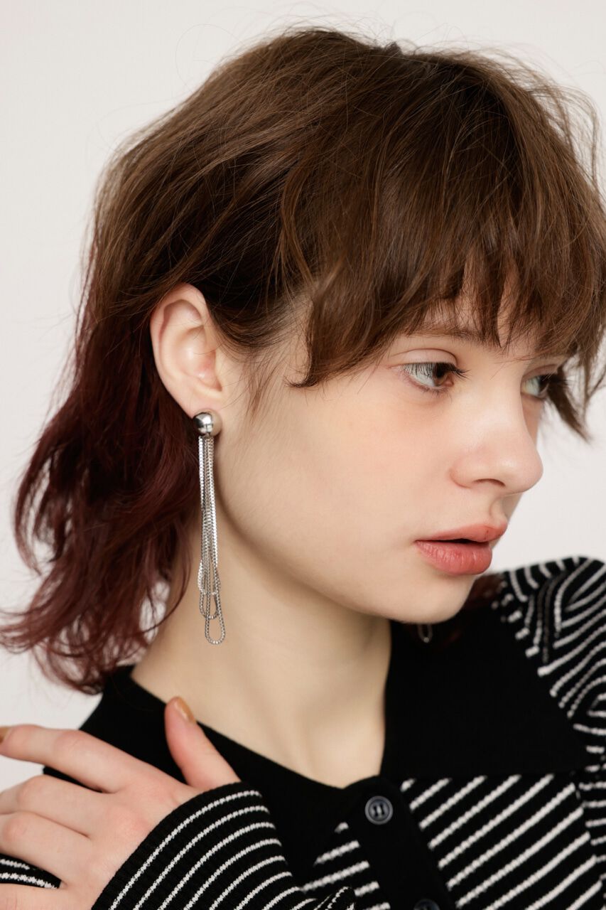 SLY「TRIPLE CHAIN ピアス」|ピアス|SLV