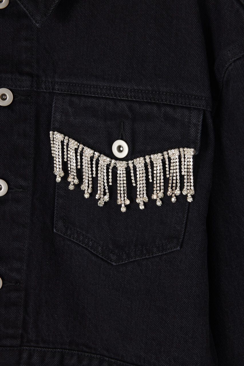 SLY「BIJOU CROP DENIM SH-E」|デニムジャケット|