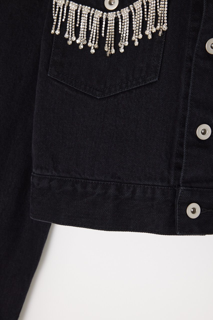 SLY「BIJOU CROP DENIM SH-E」|デニムジャケット|