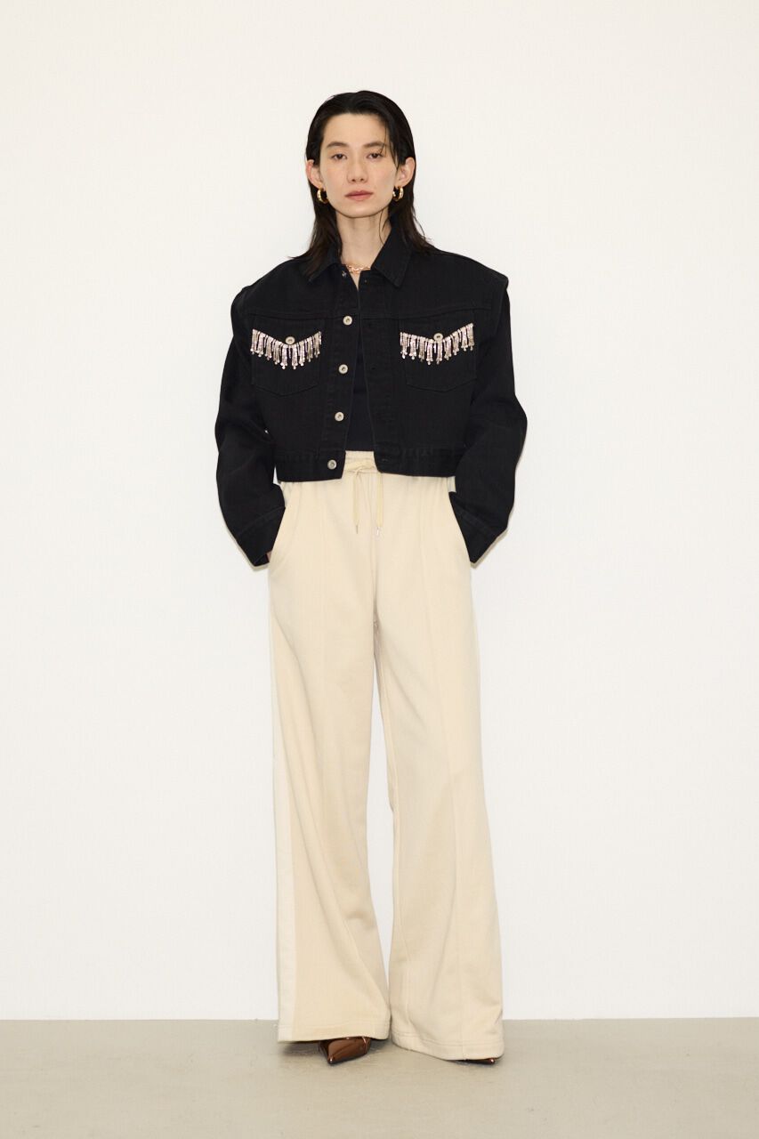 SLY「BIJOU CROP DENIM SH-E」|デニムジャケット|