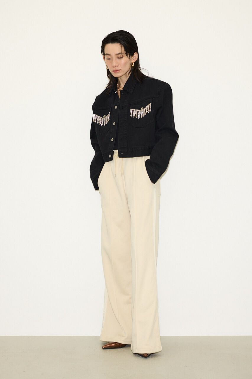 SLY「BIJOU CROP DENIM SH-E」|デニムジャケット|