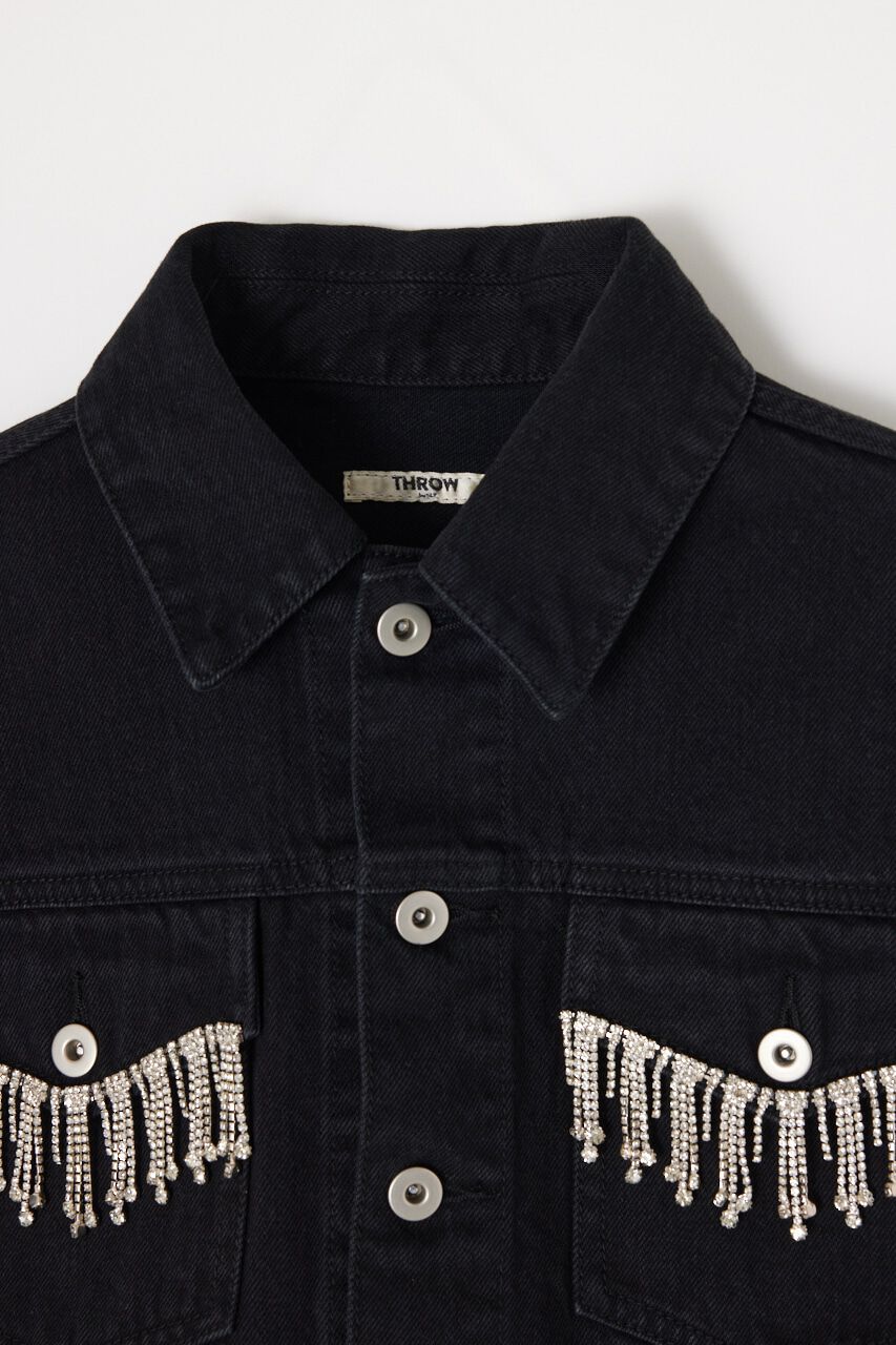 SLY「BIJOU CROP DENIM SH-E」|デニムジャケット|