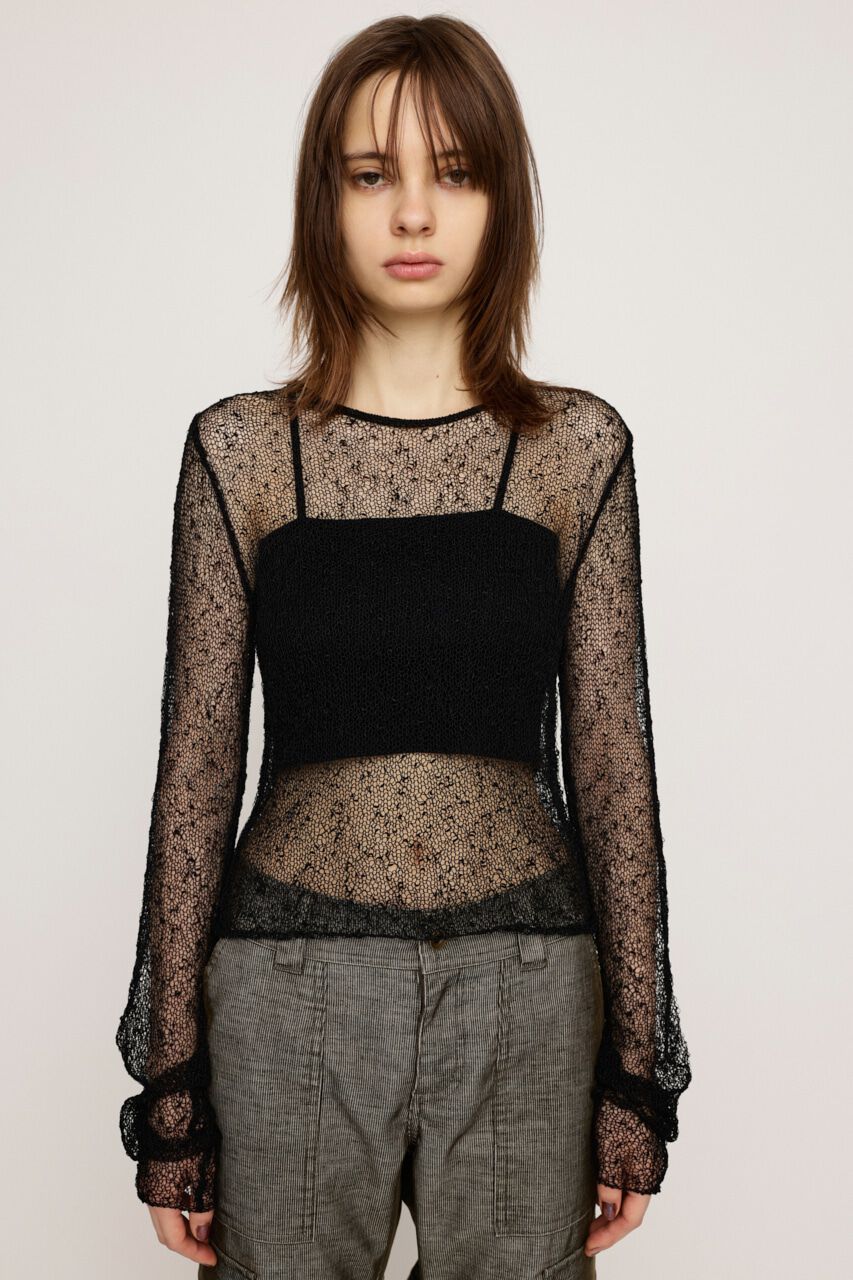 SLY「NEP SHEER KNIT トップス」|ニット・セーター|