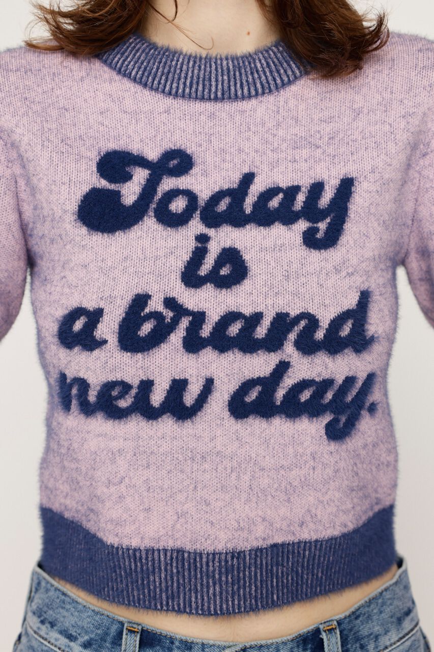 SLY「JQ LOGO MINKY CROP KNIT トップス」|ニット・セーター|