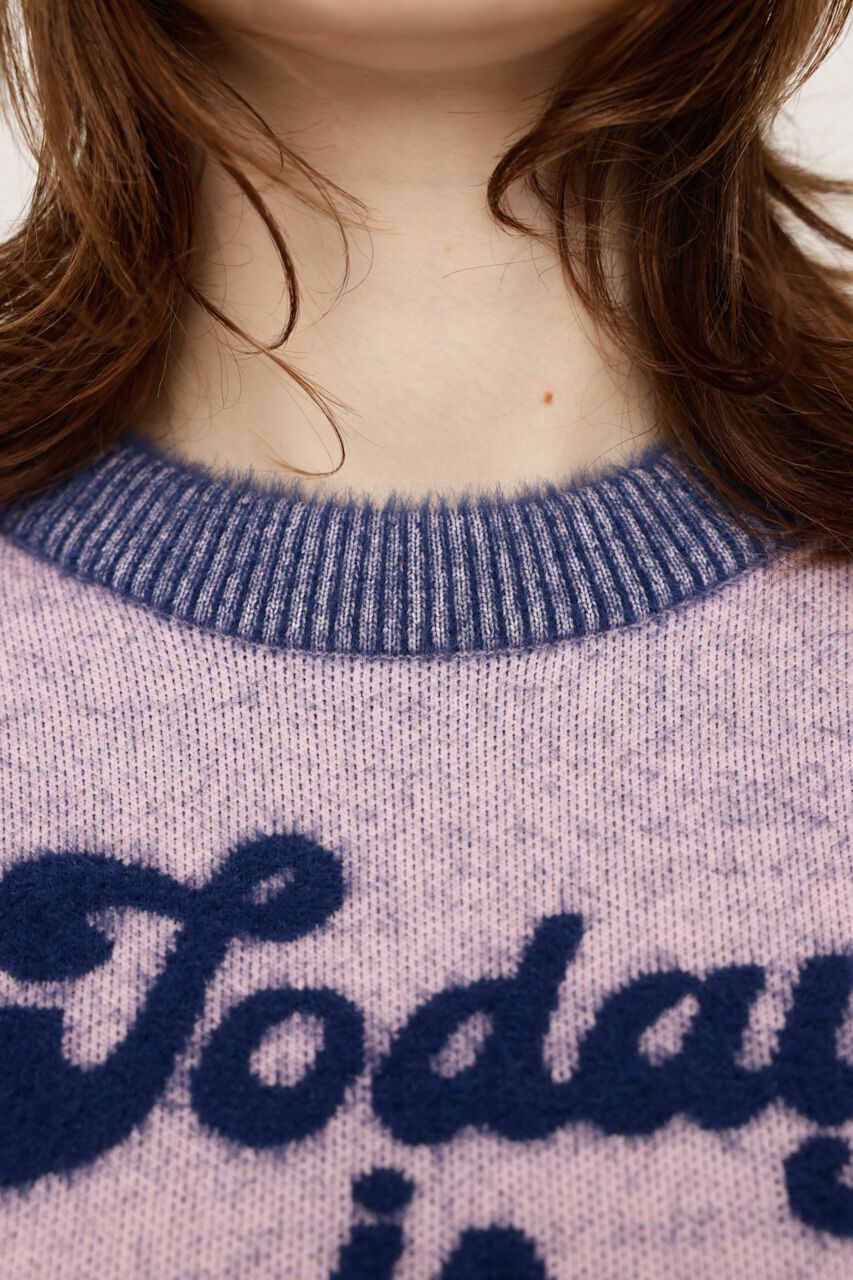 SLY「JQ LOGO MINKY CROP KNIT トップス」|ニット・セーター|