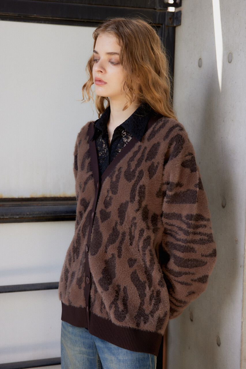 SLY「LEOPARD MOLLE JQ カーディガン」|カーディガン|