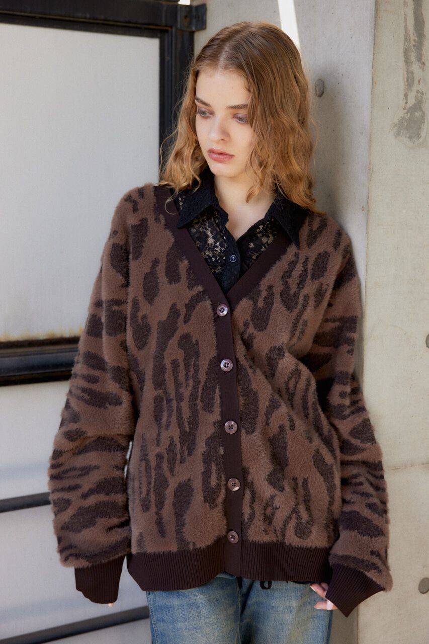 SLY「LEOPARD MOLLE JQ カーディガン」|カーディガン|