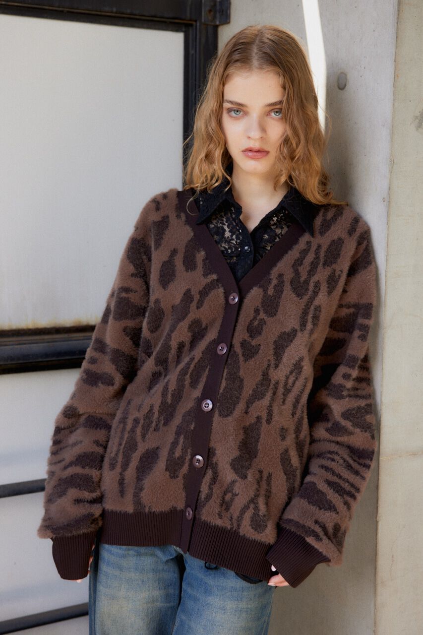 SLY「LEOPARD MOLLE JQ カーディガン」|カーディガン|