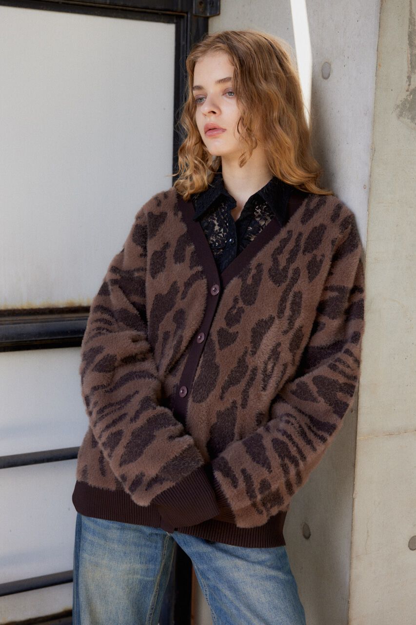 SLY「LEOPARD MOLLE JQ カーディガン」|カーディガン|