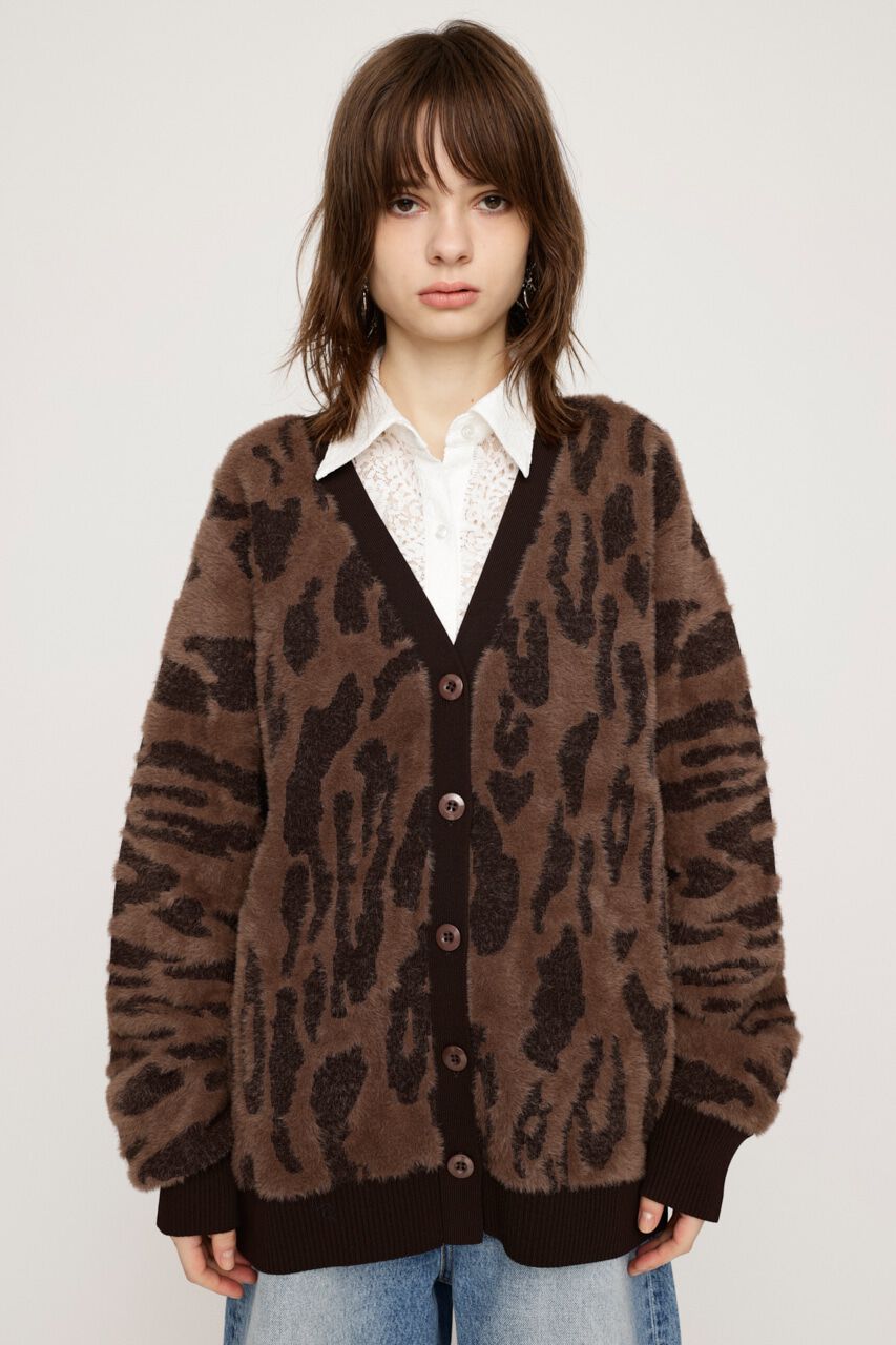 SLY「LEOPARD MOLLE JQ カーディガン」|カーディガン|